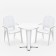 Set of garden furniture "Provence": table round diameter 65 cm + 2 chairs, white