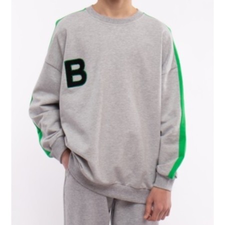 Sweatshirt for a boy, height 128 cm, color gray melange