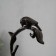 Souvenir cast iron stand "Bird on a branch above the flower" 17x15x13.5 cm