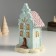 Polystone souvenir "Blue gingerbread house with pink roof" 13x13x20 cm
