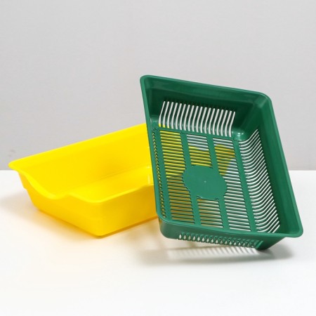 Deep toilet with a mesh of 36 x 25 x 9 cm, green/yellow-4