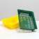 Deep toilet with a mesh of 36 x 25 x 9 cm, green/yellow