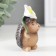 Souvenir Polystone "Hedgehog with Flower/Leaf" MIX 3.8x4.3x7.5 cm