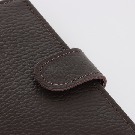 Cover for autoodocuments and passports on the button, textura, brown color-8