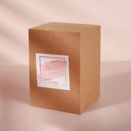 Organizer for storing cotton pads "Bamboo", with a lid, 7 × 7 × 10.1 cm, the color is transparent/brown-4