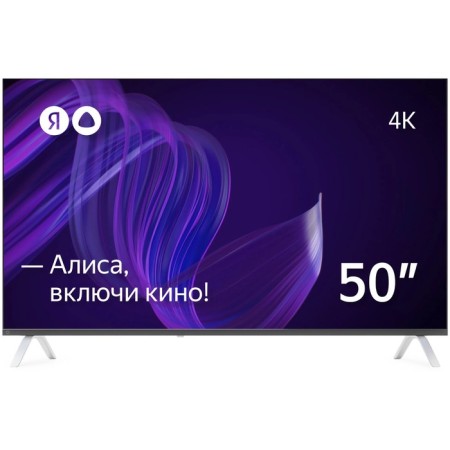 TV Yandex YndX-00072, 50 ", 3840x2160, DVB-T2/C/S2, HDMI 3, USB 2, Smarttv, Black