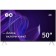 TV Yandex YndX-00072, 50 ", 3840x2160, DVB-T2/C/S2, HDMI 3, USB 2, Smarttv, Black