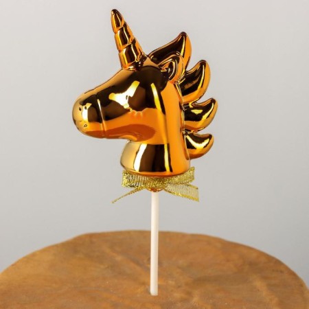 Topper for the Cake "Unicorn", 21 × 7 cm, gold color-1