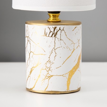 The desktop "Juno" E14 40W is a white-gold 13x13x26.5 cm-5
