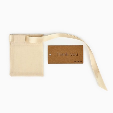 SPRECTION made of cotton "Thank you", 7 × 9 cm-3