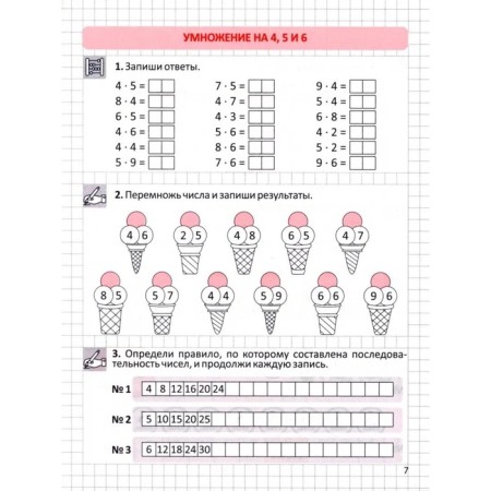 Trainer in an oral account. Table multiplication. Fedoskina O.