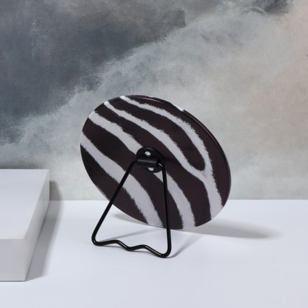 Mirror Nast-Buns Circle (1) b/led Animal D15.5/15.8*16cm Metal/Kozhzam Zebra K/Box QF-3