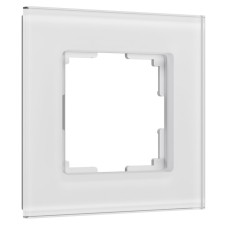 Frame for 1 post SENSO (white, glass Soft-Touch) w0013101
