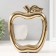 Souvenir Ceramics "Abstraction. Apples" Gold with white 17x5x20.5 cm