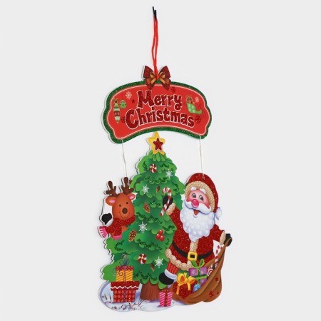Decorative decoration (suspension) "Santa Claus with gifts" 41x30 cm-2