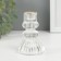Glass of Glass for 1 candle "Waterfall. Column" with gold d = 2 cm 7x7x10 cm