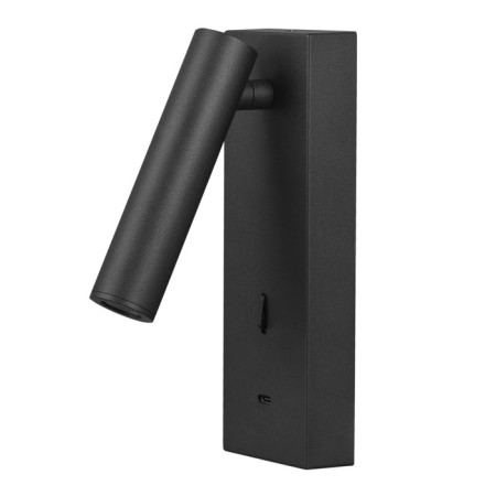 Wall lamp Mantra Tarifa, Led, 210lm, 3000k, 60x25x180 mm, black color