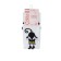 Women's socks with Pikot Conte Elegant Black Cat, size 25, white color