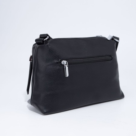Bag Cross-Bodi with a zipper, black color-1