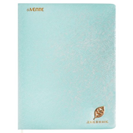 Universal diary for grade 1-11 Leaf, solid cover, artificial leather, foam, embossing foil, liesse, 80 g/m2