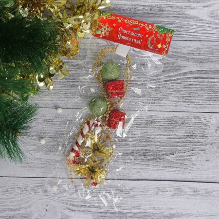 Beads for a Christmas tree 90 cm "Balls, gifts, caramel"-1