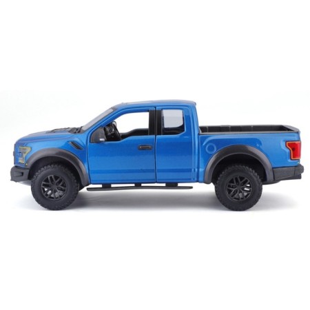 MASTO DIE-CAST 2017 Ford F-150 Raptor machine, opening doors, 1:24, blue color-9