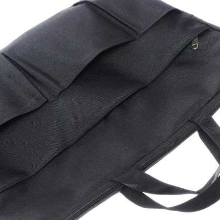Folder (bag) with handles for A4 laptop (340 x 250 mm), textile, 3 external pockets, devente black-7