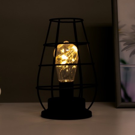 Nightlight "Light" LED from 3xaaa batteries Black 12x12x19 cm Risalux-2