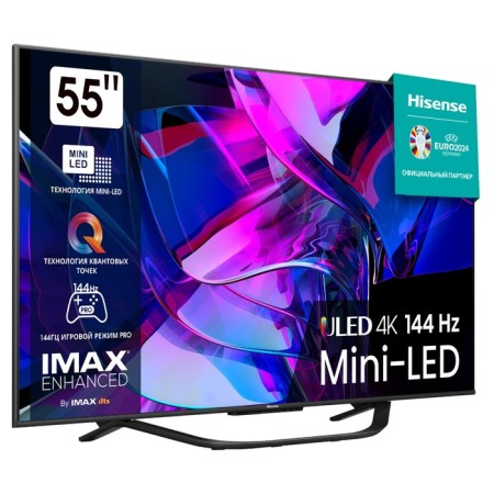 TV HISENSE 55U7KQ, 55 ", 3840x2160, DVB-T2/C/S2, HDMI 4, USB 2, M-LED, Smart TV, Black-2