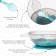 Set for feeding: a bowl on a suction cup, with a lid + spoon, turquoise color, 400 ml