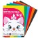 Colored paper, 14x19 cm, 6 sheets, 6 colors, coated, one -sided, in a package, 80 g/m², cats aristocrats