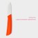 Knife ceramic shade "Simple", blade 8 cm, handle Soft Touch, color orange color