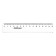 Line 15 cm Erichkrause "Clear", plastic, with a wavy edge, transparent