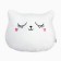 Decorative Ethel Pillow "Cat", white color, 48x38cm, velor, 100% polyester