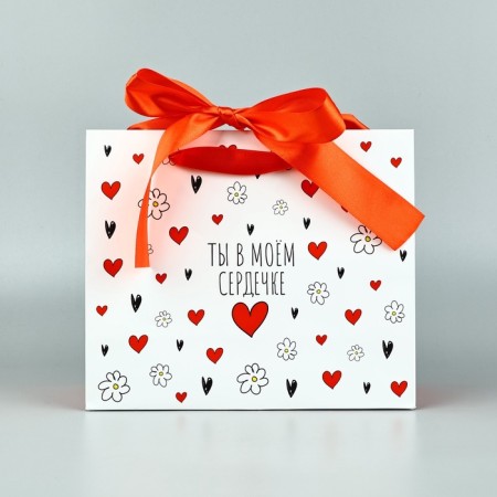 Laminated packet with a ribbon "in heart", Ml 27 × 11.5 × 23 cm-1