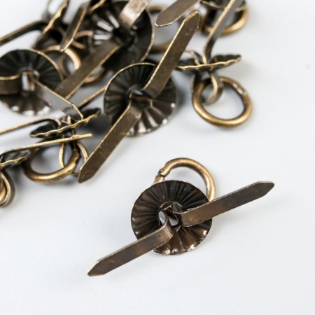 Handle for the casket metal "Hammer" bronze set 10 pcs C183 1.2x1.2 cm-1