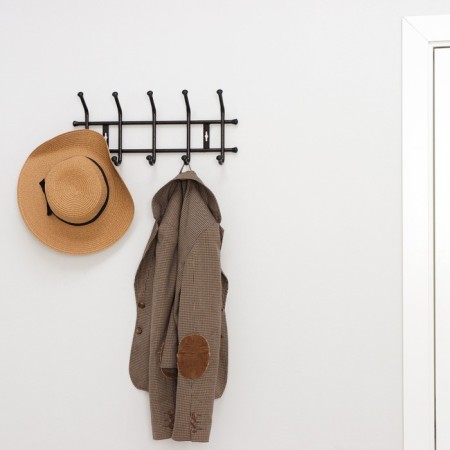 Wall hanger for 5 hooks, 48 ​​× 21.5 cm, color Copper Antik-4