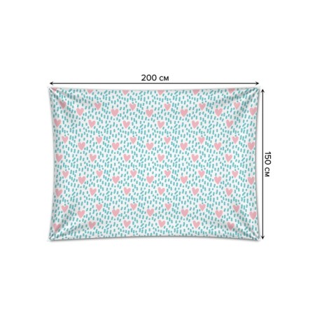 Decorative panel with photo printing "Field of hearts", horizontal, size 150x200 cm-1