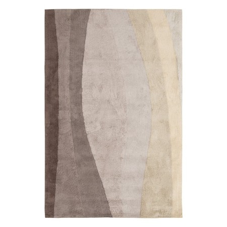 Cotton carpet with a drawing Rice Plantation Terra, size 160x230 cm