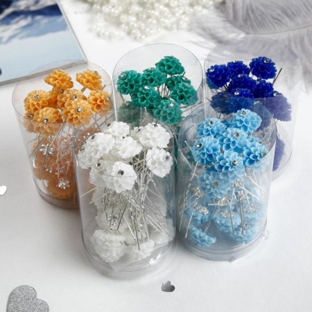 Hair hairpin "Flower volumetric" mix-3