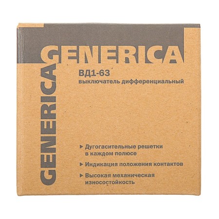 RCD IEK Generica, VD1-63, 2P, 25 A, 30 mA, MDV15-2-025-030-4