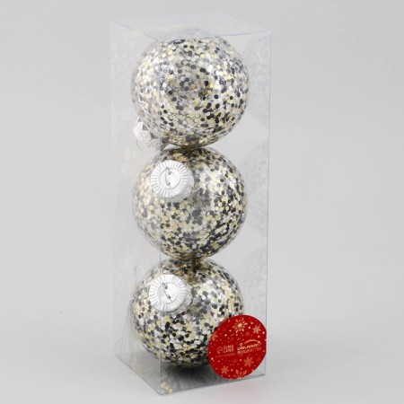 Set of balls plastic D-8 cm, 3 pcs "Madison" Glue Elite-1