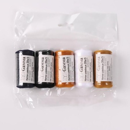Threads "Denim Start", 20s/3, 183 m, 5 pcs, color colorful color-1