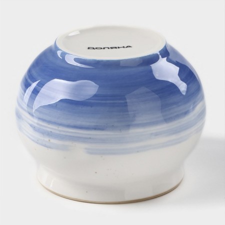 Porcelain sugar tower with a lid of the Cosmos, 400 ml, blue color-4