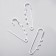 Pins for suspensions (set 3 pcs.) L = 6.5 cm, white color