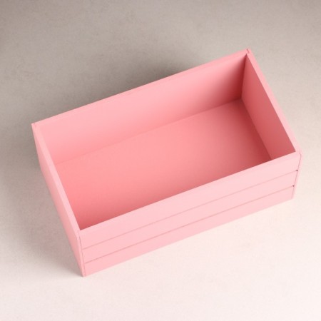 Wooden Kashpo 25x14x11 cm pink coral-2