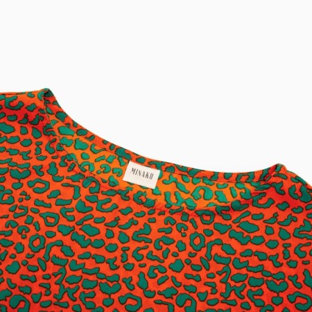 Women's dress Minaku: Silk pleasure Orange color, size 46-5