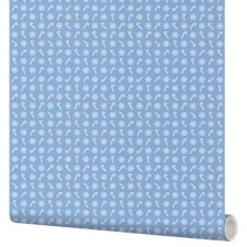 Self-adhesive film design 53-260 New Year Snowflakes and candy on blue 0.53x1.35 m