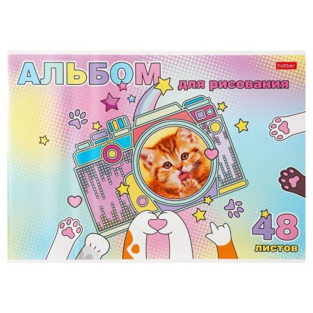 Album for drawing A4, 48 sheets "World of Hobbies", covered Cardboard, block 100 g/m2, mix-5