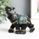 Souvenir Polystone "Elephant in Blue Popone with brushes and mirrors" h = 10; 8; 7; 6; 5.2; 4.9; 4.5 cm